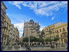 Plaza de la Virgen 07 - Virgin Square is a major gathering place during the Fallas festival.